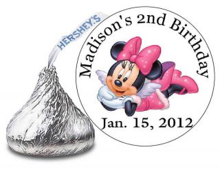 108 Minnie Mouse Birthday Party Favors Hershey Kiss Labels