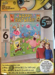Nickelodeon Spongebob Squarepants Scene Setter Birthday Party Supply Favors