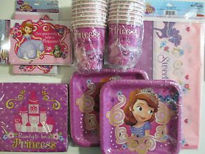 Sofia The First Princess in Training Disney Birthday Party Supply Kit w Invites