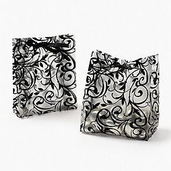 12 Frosted Damask Gift Bags Wedding Party Free s H Shower Favor Supplies