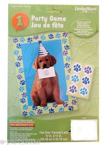 Puppy Party Pin The Tail Poster Game Birthday Party Supplies Dog Decorations