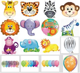 Jungle Zoo Safari Animals Happy Birthday Party Balloons Supplies Baby Shower