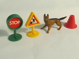 Party Birthday Cake Topper Decorations 2 1 4" Stop Construction Sign Dog Cone