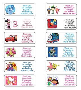 30 Personalized Birthday Party Lollipop Labels Minnie Dora Cars Thomas Etc