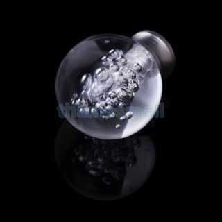 Diameter 25mm Clear Ball w Bubble Door Knob Cabinet Drawer Pull Handle DIY Gift