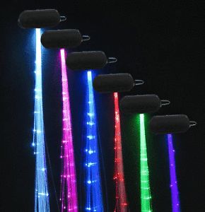 Glowbys Fiber Optic Hair Accessories You Pick Color Red Blue Green Gold