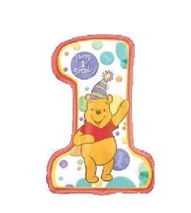 Winnie The Pooh First Birthday Party Supply Balloon One