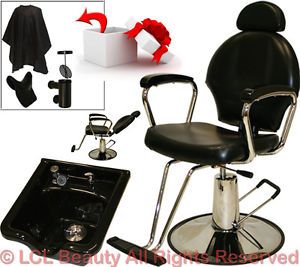 All Purpose Hydraulic Barber Chair Ceramic Shampoo Bowl Sink Spa Salon Equipment
