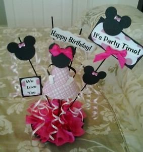 Minnie Mouse Birthday Party Baby Shower Centerpiece Personalized