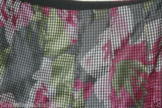 Jones New York Womens Multicolored Silk Pixelated Floral Pleated Skirt 6 955