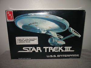 Vintage AMT Ertl Star Trek The Wrath of Khan USS Enterprise Plastic Model Kit