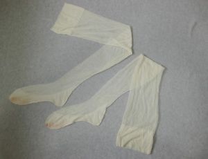 Vtg Womens Antique Victorian Silk Stockings Clothes