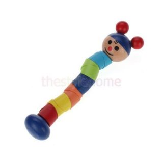 Colorful Wooden Toy Twistable Doll Educational Baby Train Wrist Flexibility Toy