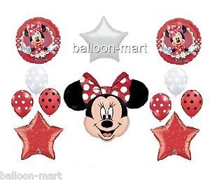 Balloons Minnie Mouse Polka Dot Mad About Party Supplies Birthday Red White