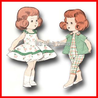 Vintage 8" Doll Clothes Dress Pattern Ginny