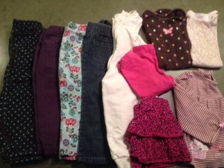 Baby Girls Clothes 24 Months Pants Jeans Onesies Shirt Polka Dot Flowers Carters