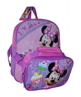 Disney Minnie Mouse Cup Cakes Preschool Mini Backpack Lunch Bag Utility Case