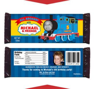 6 Thomas The Tank Birthday Party Favors Candy Wrappers