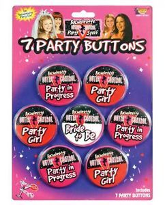 Bachelorette Party Buttons Pack of 7