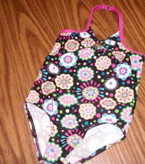 Girls Size 3T Circo Brown Flower Bathing Swim Suit Cute