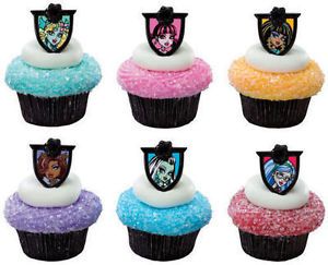 12 Pcs Monster High Cupcake Rings Party Favors Huge Lot Combined Shipping