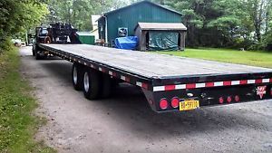 40' PJ GOOSE Neck Flatbed Trailer 2013 Winch and Hydraulic