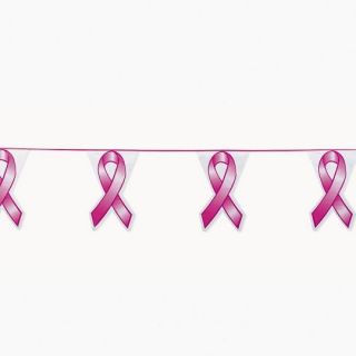 96 ft Breast Cancer Pink Ribbon Awareness Streamer Banner Pennant