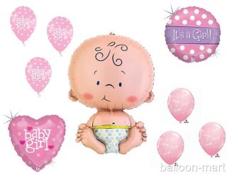 Its A Girl Balloons Set Supplies Decorations Baby Shower Pink Welcome Jumbo Cute