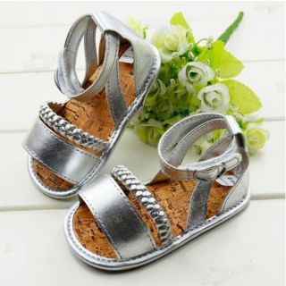 Soft Silver Toddler Baby Girls Princess Children's Sandals Shoe for 3 18 Months