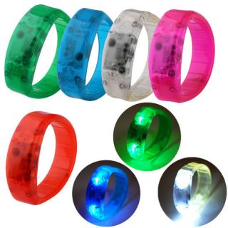 LED Sound Activated Light Glow Bracelet Wristband Bangle Party Disco Bar Gift