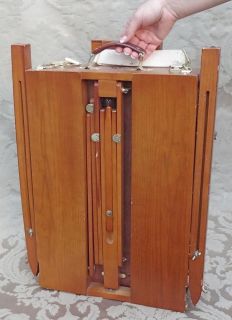Portable Wooden Artist Easel Tripod Paint Box Plein Air Used