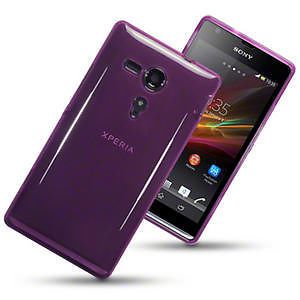 Purple TPU Gel Case Back Cover for Sony Xperia SP