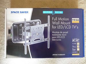 Space Saver 31553 Full Motion Wall Mount Bracket LED LCD TVs 26" thru 55"