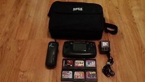 Sega Game Gear System w Carrying Case Battery Pack Adapter 6 Games Sonic More