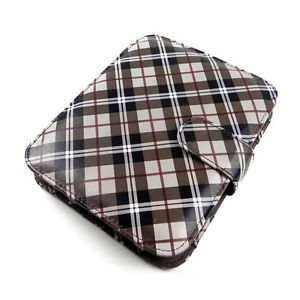 Leather Plaid Brown Case Cover Sleeve Barnes Noble Nook Simple Touch eReader
