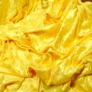 Super Yellow Crushed Panne Velour Velvet 2 Way Stretch Fabric 58"w by Yard