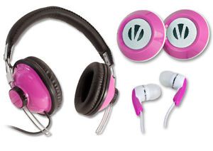 Vivitar 3 in 1 Audio Set w High Definition Headphones Twin Speakers Earbuds