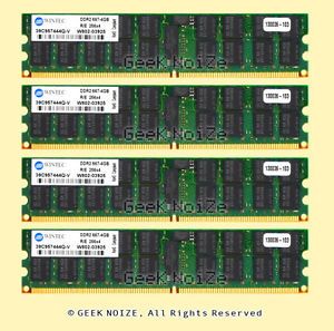 Server RAM 16GB 4X 4GB PC2 5300P ECC Reg DDR2 667 PC5300 Memory Fits Dell HP IBM