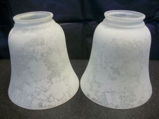 RARE Alabaster Frosted Glass Globes Shades Lamp Replacement Ceiling Fan Lighting