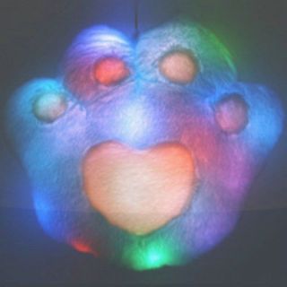 New LED Glow Night Light Llamp Up Plush Stuffed Lighted Bear Paw Pillow Toy Doll