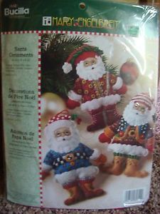 Bucilla Mary Engelbreit Santa Felt Ornaments Kit