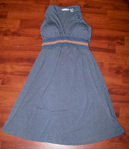 Women's Juniors Derek Heart Gray Blue Purple Orange Yellow V Neck Dress Medium