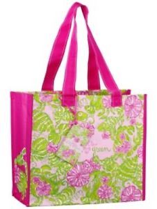 Lilly Pulitzer Market Bag "Chum Bucket" Lilly Loves Green Recyclable Eco Tote NW