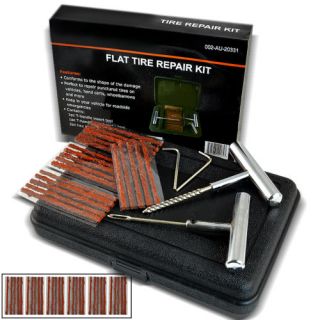 44pc DIY Fix Flat Tire Repair Kit Car Truck Motorcycle at Home Plug Patch Tires