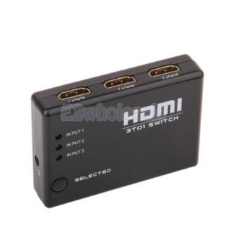 3 Port HDMI Switch Cable Box Switcher Splitter HD 1080p