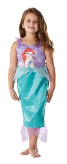 Ariel Little Mermaid Girl's Classic Disney Kids Fancy Dress Child Costume Outfit
