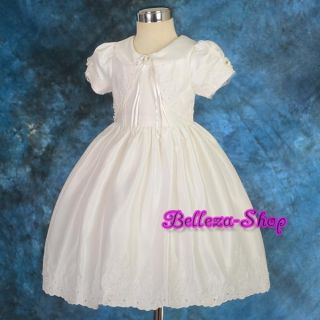 Ivory Wedding Flower Toddles Girl Pageant Formal Occasion Dress 18M 24M FG115