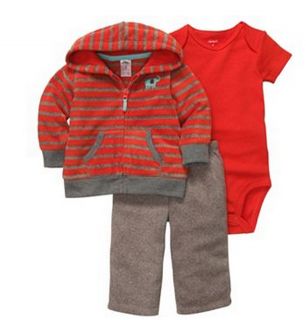 Carters Baby Boy Fall Winter Clothes 3 Piece Set Red 3 6 9 12 18 24 Months