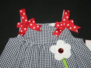 New "Navy Ladybug Daisy" Dress Girls Clothes 18M Spring Summer Boutique Baby