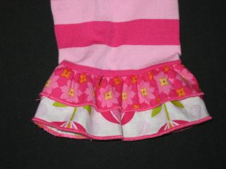 New "Funky Tulips" Capri Pants Girls Clothes 6 9M Spring Summer Boutique Baby